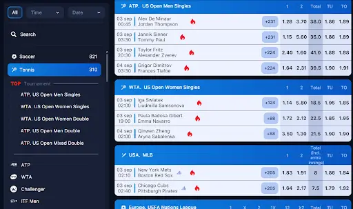 1win online platform betting odds